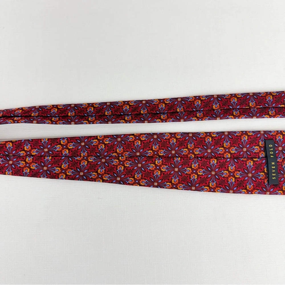 Robert Talbot Seven Fold Limited Edition 2/40 Hand Sewn Floral Print Silk Tie